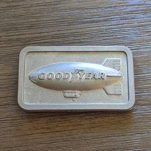 Vintage 1974 Good Year Tire & Rubber Company Belt Buckle